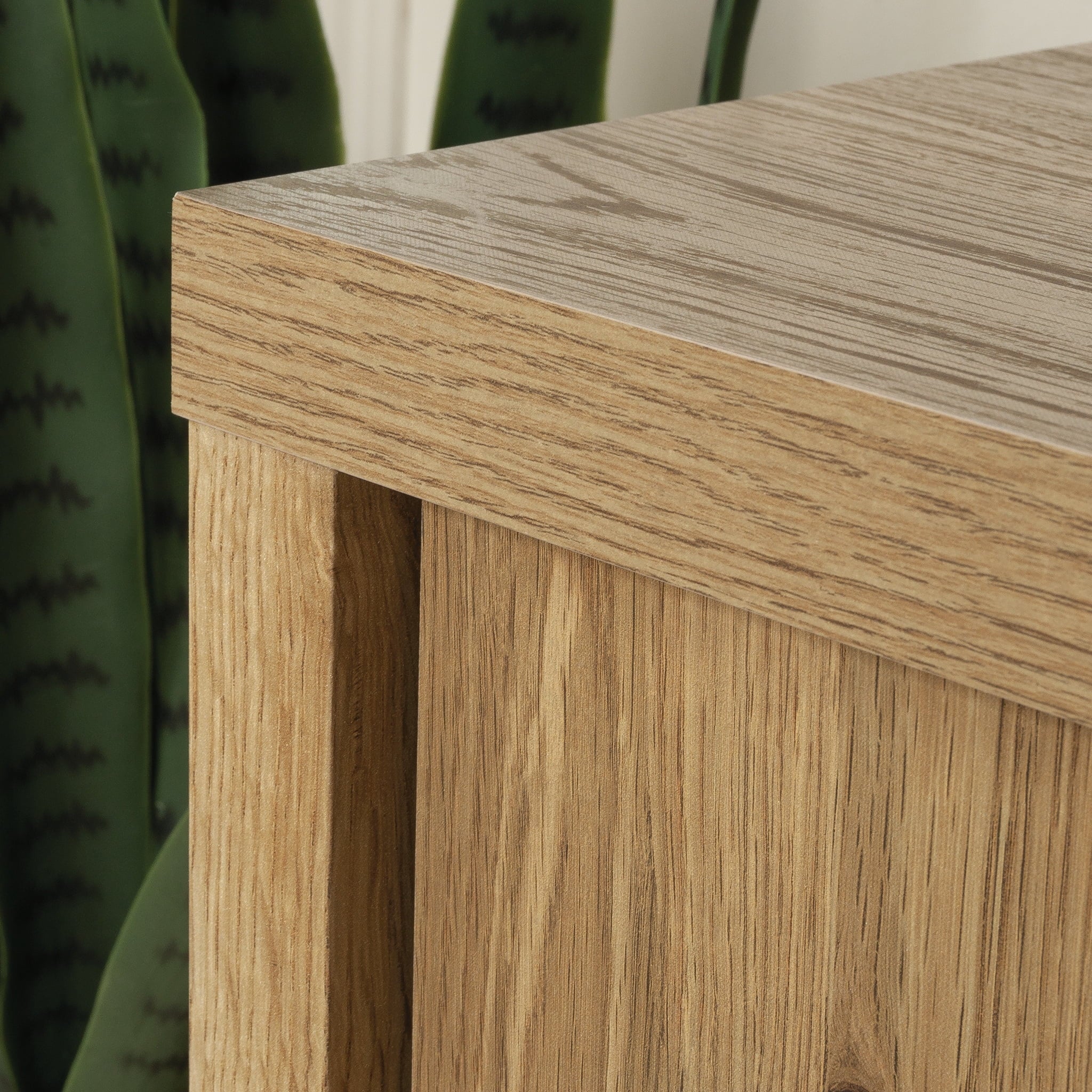 Erie Collection, by  Television Stand for TV' up to 60", Timber Oak Finish