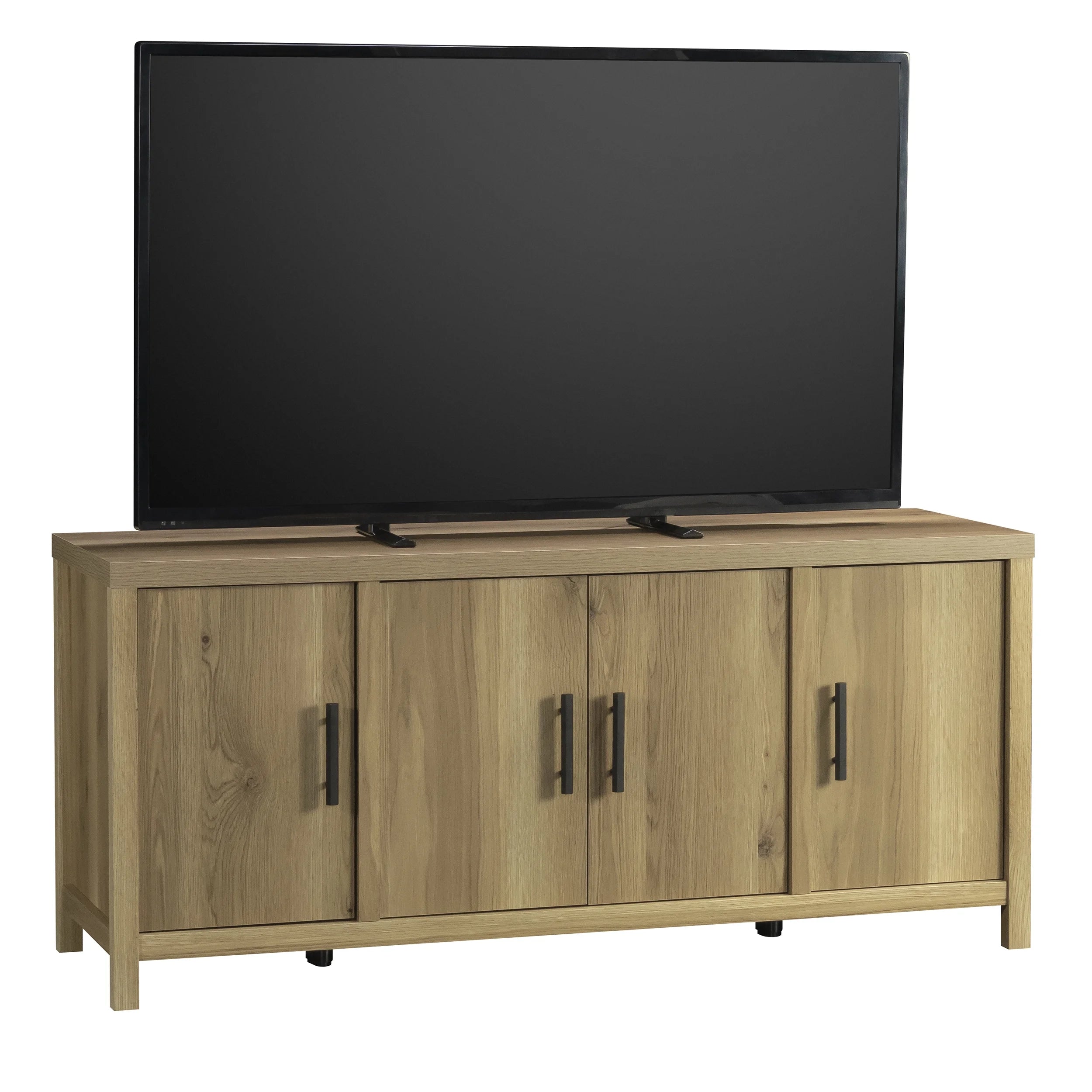 Erie Collection, by  Television Stand for TV' up to 60", Timber Oak Finish