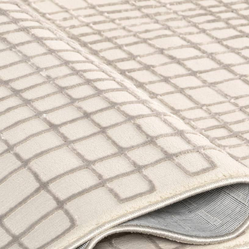 Princess Modern Machine Washable Cream 9 Ft. X 12 Ft. Modern Area Rug