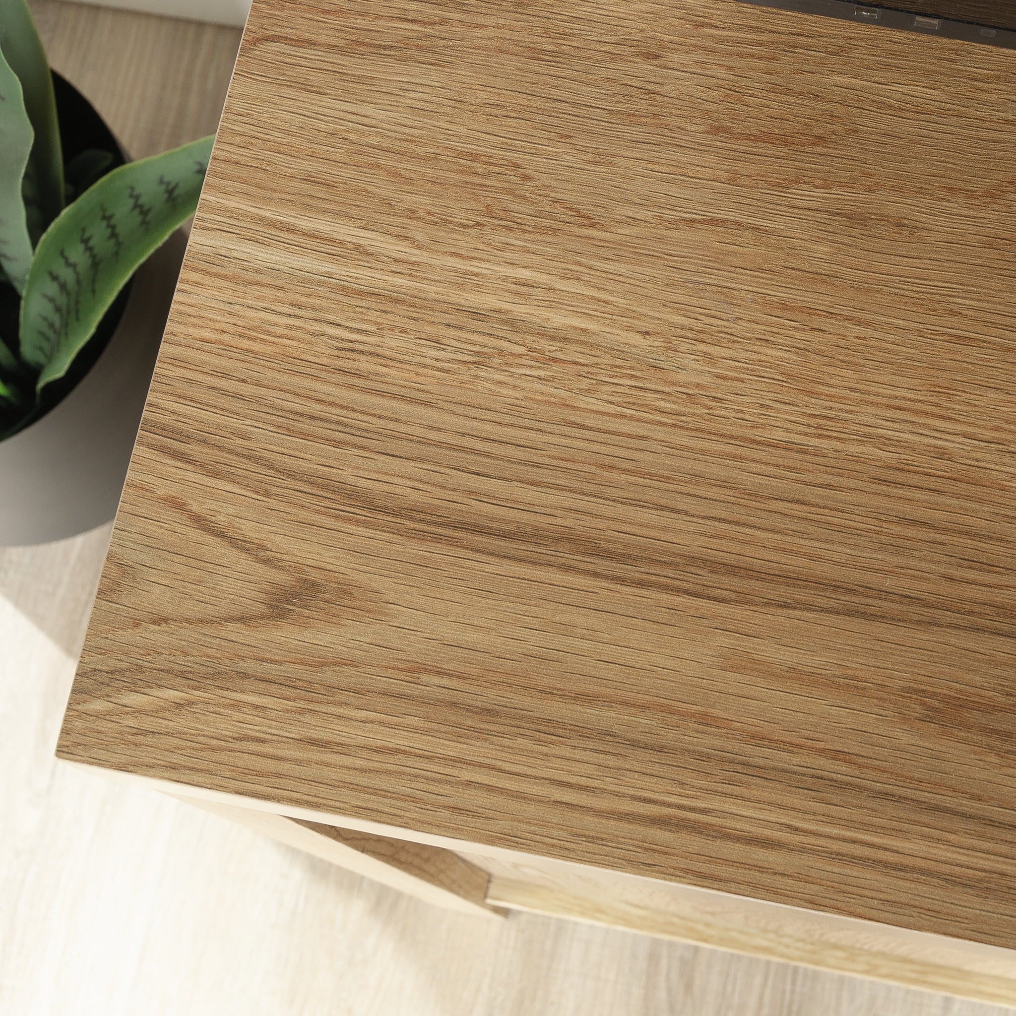 Erie Collection, by  Television Stand for TV' up to 60", Timber Oak Finish