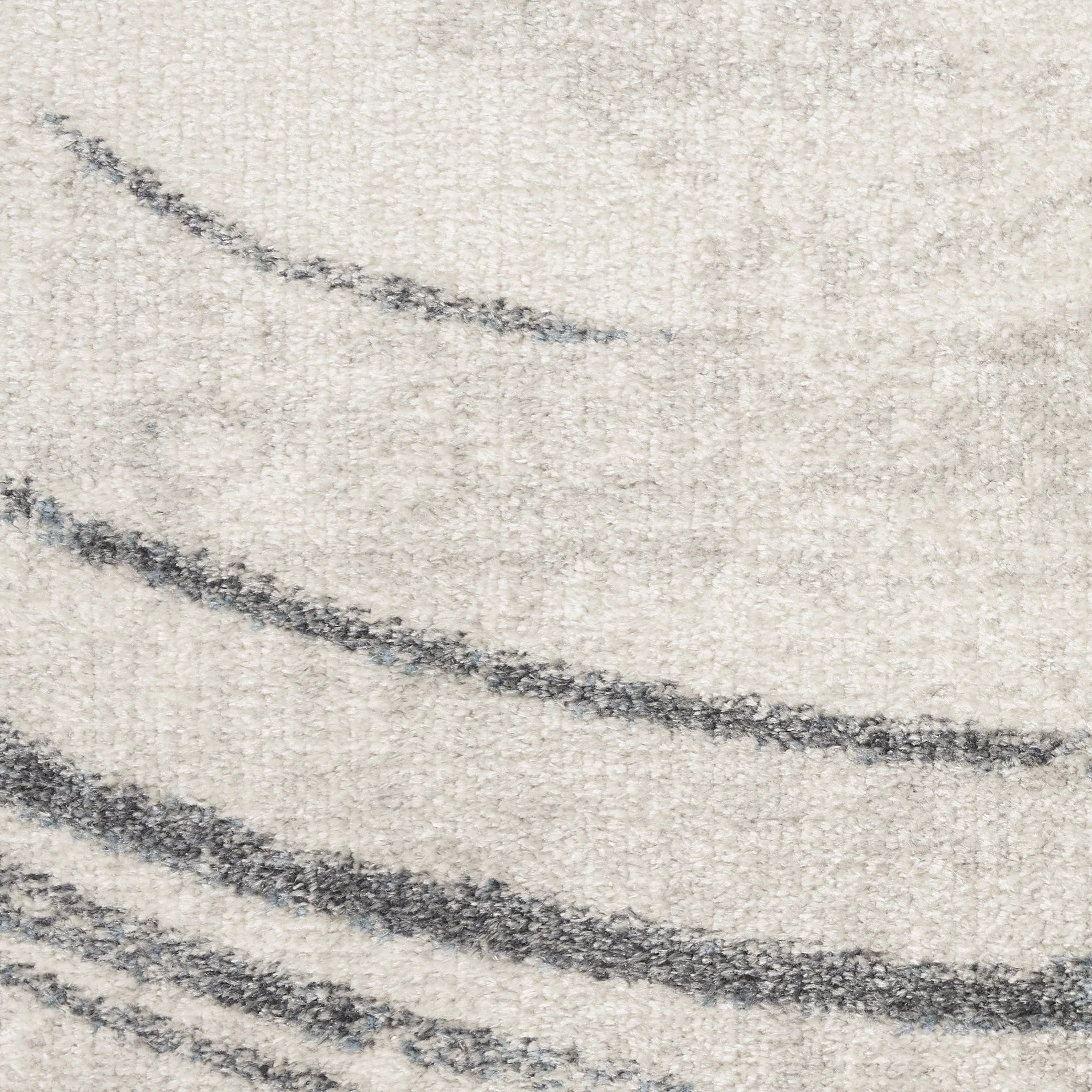 Astra Machine Washable 6'7" X 9' Silver Blue Modern Indoor Rug