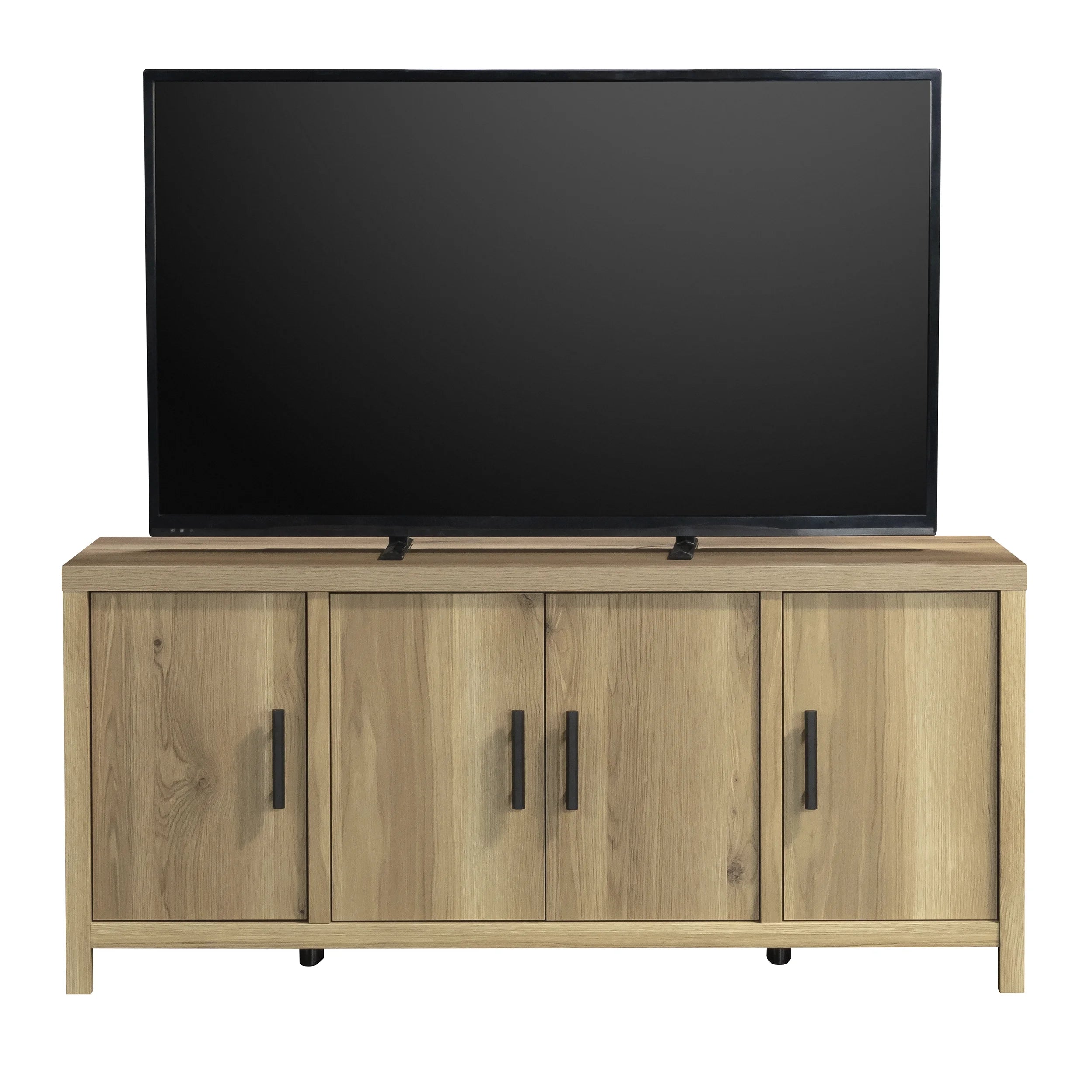 Erie Collection, by  Television Stand for TV' up to 60", Timber Oak Finish