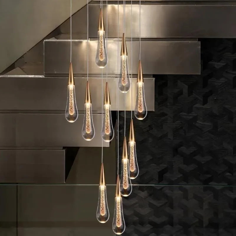 Nordic Modern Design APCITL Crystal Small Single Indoor Bedroom Bedside Energy Saving LED Hanging Lamp with Project Installation