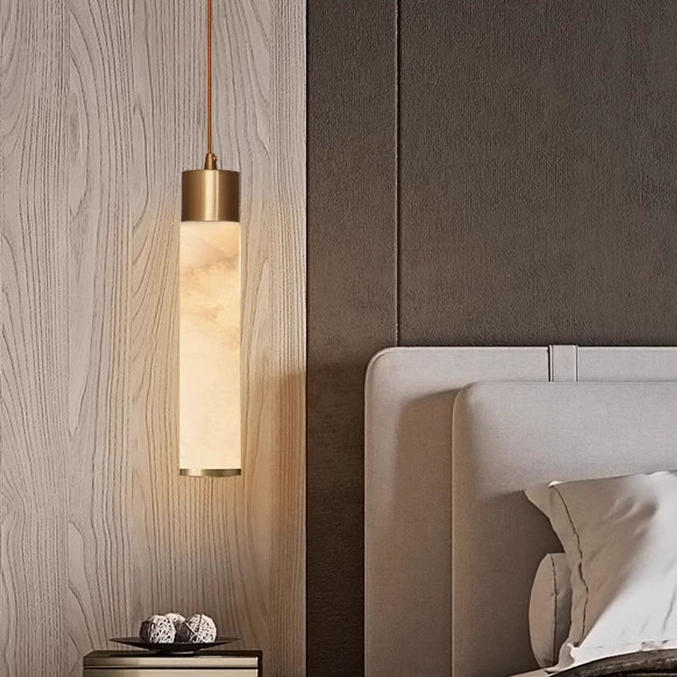 2026 New High-Class Small Spanish Luxury Hotel Bedroom Bedside Bar Chandelier All-Copper Stone Lamp 5Kg
