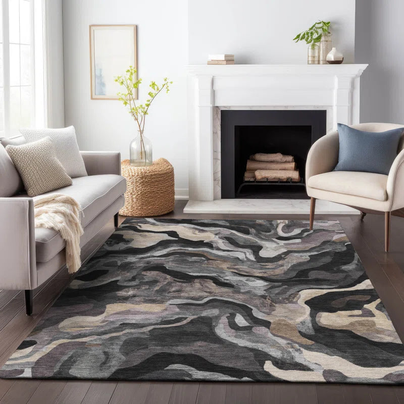 Machine Washable Indoor/Outdoor Colman ACN2162 Modern Rug