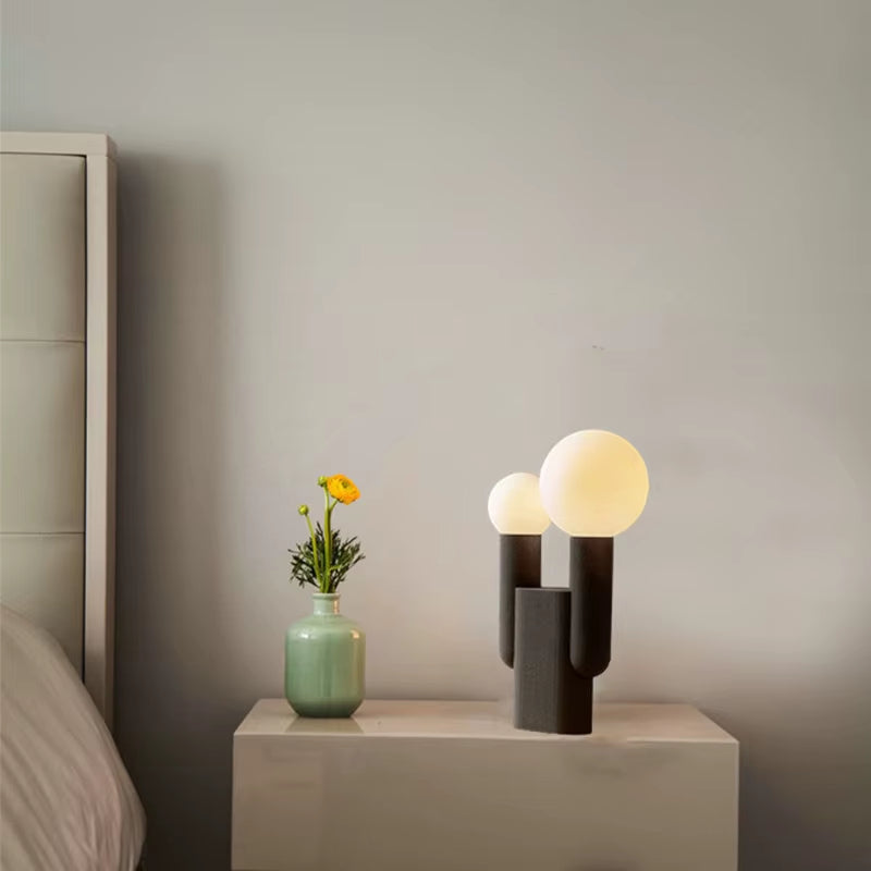 Nordic Modern Design Desk Lamp with White Glass Shade LED Light Touch Control AC Powered-3-Year Warranty for Living Room Bedroom