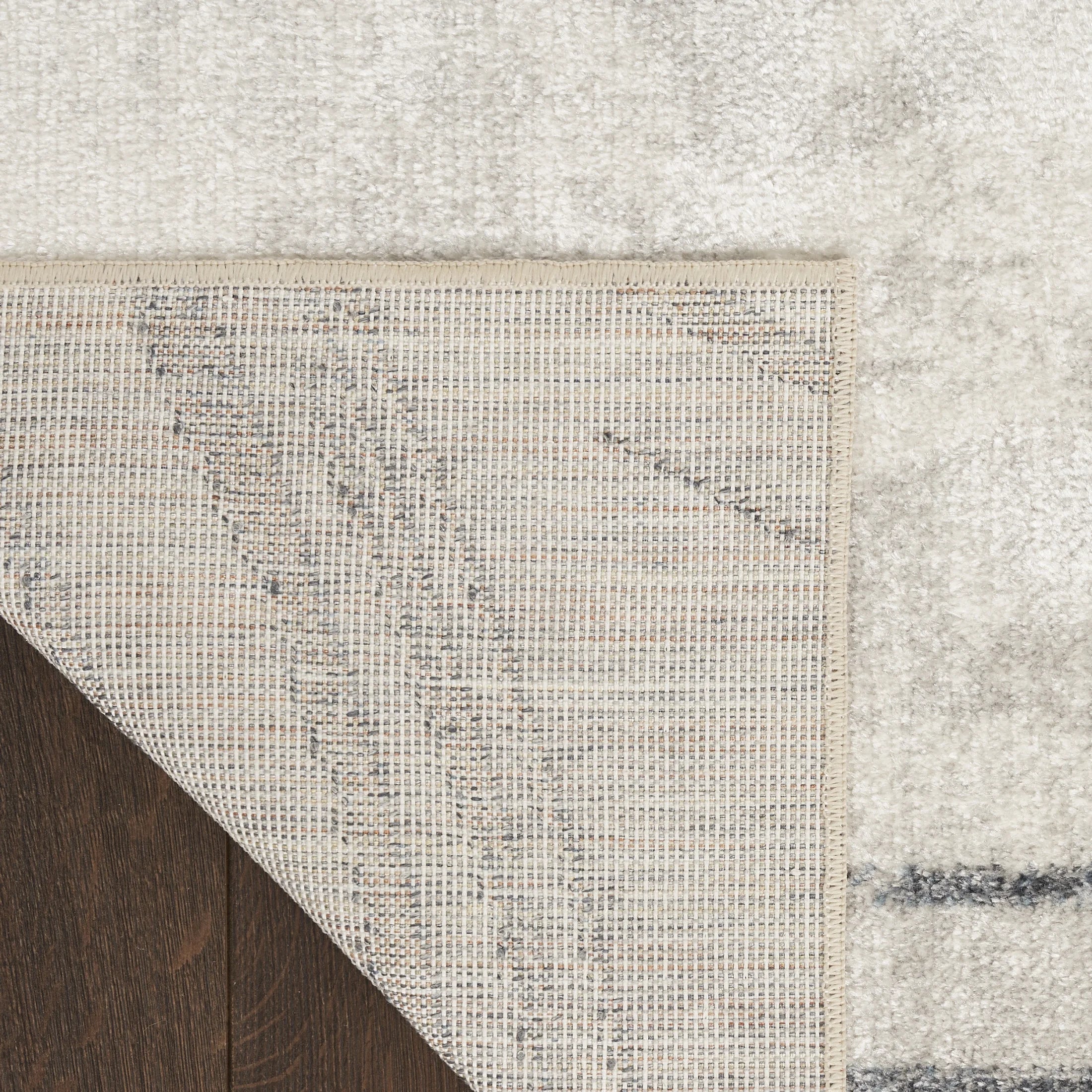 Astra Machine Washable 6'7" X 9' Silver Blue Modern Indoor Rug